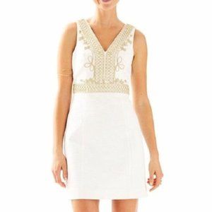 Lilly Pulitzer White Sleeveless A-Line Mini Dress, size 8